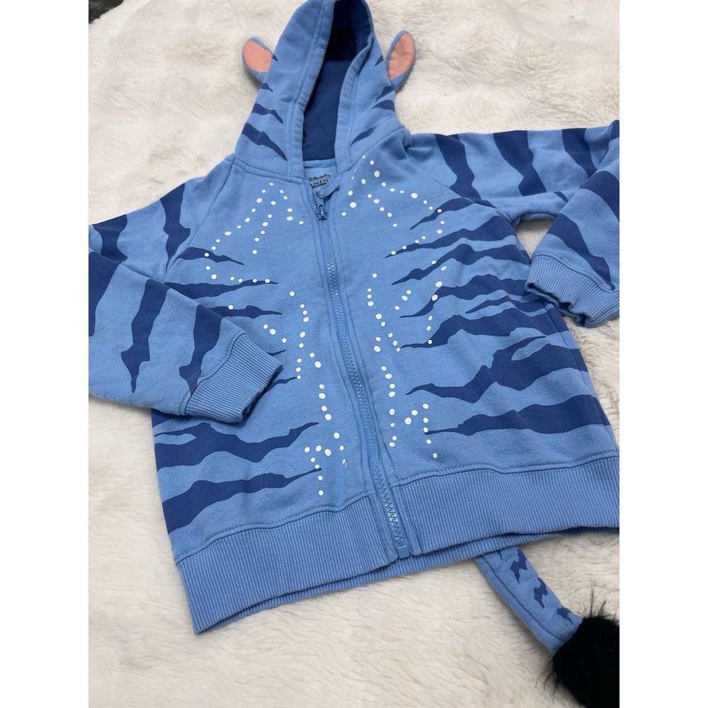 Disney Parks Pandora World of Avatar Navi Zip Hoodie Youth Medium Blue Ears Tail